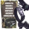 Bransoletka paracord krzesiwo kompas gwizdek survival czarna 5w1